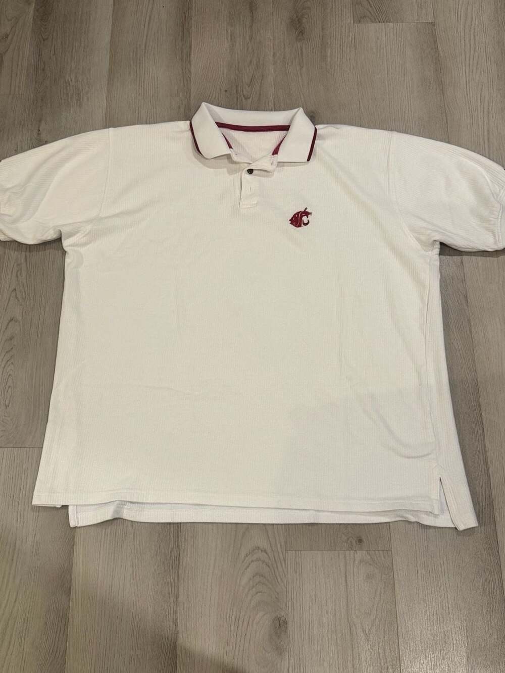 Russell Athletic Washington State Cougars Polo Shirt White Dri-Power